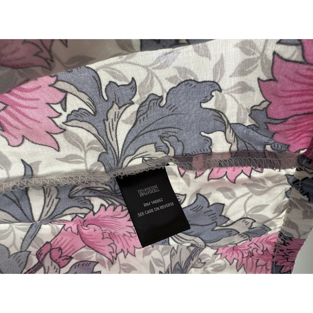 ✨2/$20 Torrid Challis Peasant Blouson Sleeve Top Floral Sheer Chiffon Plus Sz 4X - Picture 7 of 11